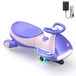 FanttikRide 12V N7 Pro Electric Wiggle Car – 2-in-1 Swing Car with Pedal, 2 Speeds, Flashing Wheels, Bluetooth & Type-C Charging, for Kids 3+